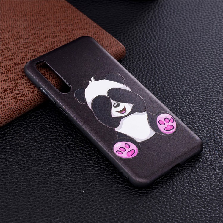 Embossment Modelado Tampa Do Telefone TPU Para Huawei P20 Pro - Panda Adorável-6