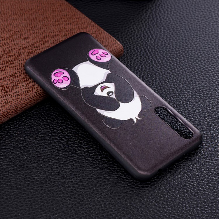 Embossment Modelado Tampa Do Telefone TPU Para Huawei P20 Pro - Panda Adorável-7