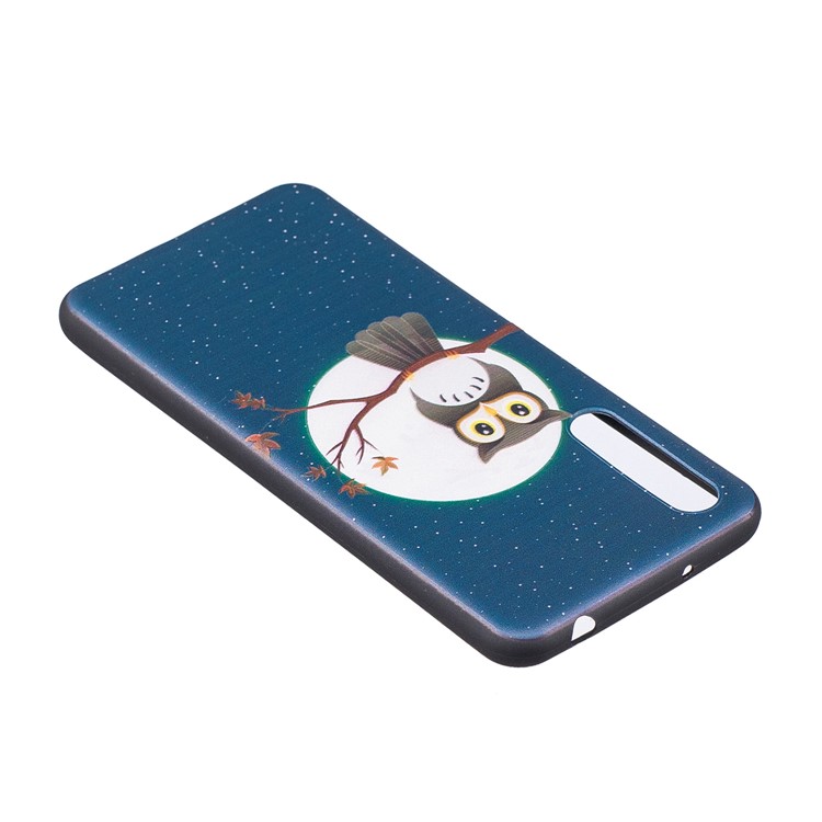 Embossment Patterned TPU Phone Shell for Huawei P20 Pro - Owl on Branch-4
