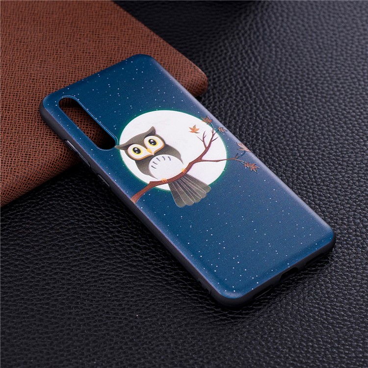 Embossment Patterned TPU Phone Shell for Huawei P20 Pro - Owl on Branch-6