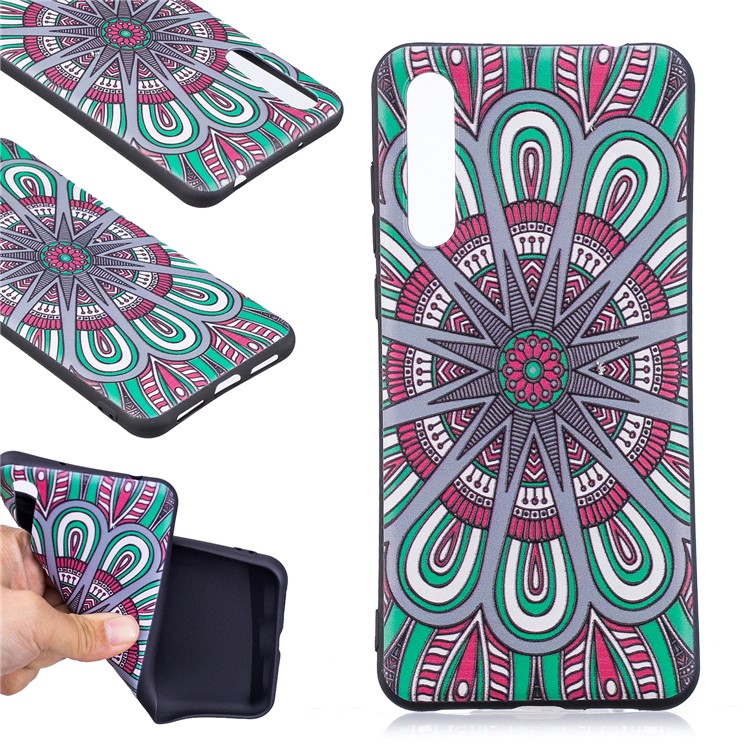 Embossment Patterned TPU Back Case for Huawei P20 Pro - Symmetric Pattern-1