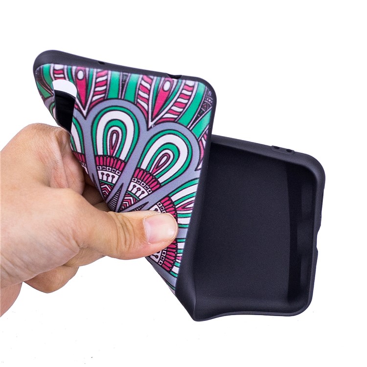 Embossment Patterned TPU Back Case for Huawei P20 Pro - Symmetric Pattern-5