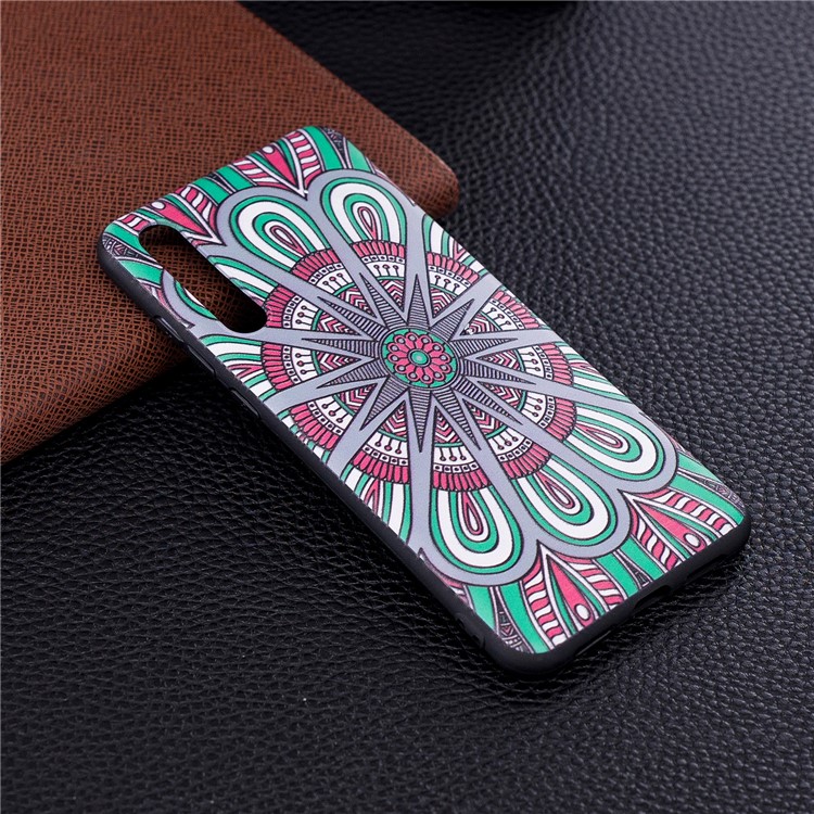 Embossment Patterned TPU Back Case for Huawei P20 Pro - Symmetric Pattern-6