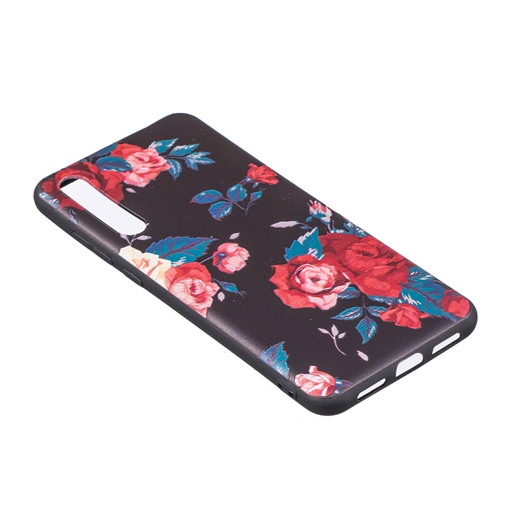 Embossment Patterned TPU Back Cover for Huawei P20 Pro - Peony-3
