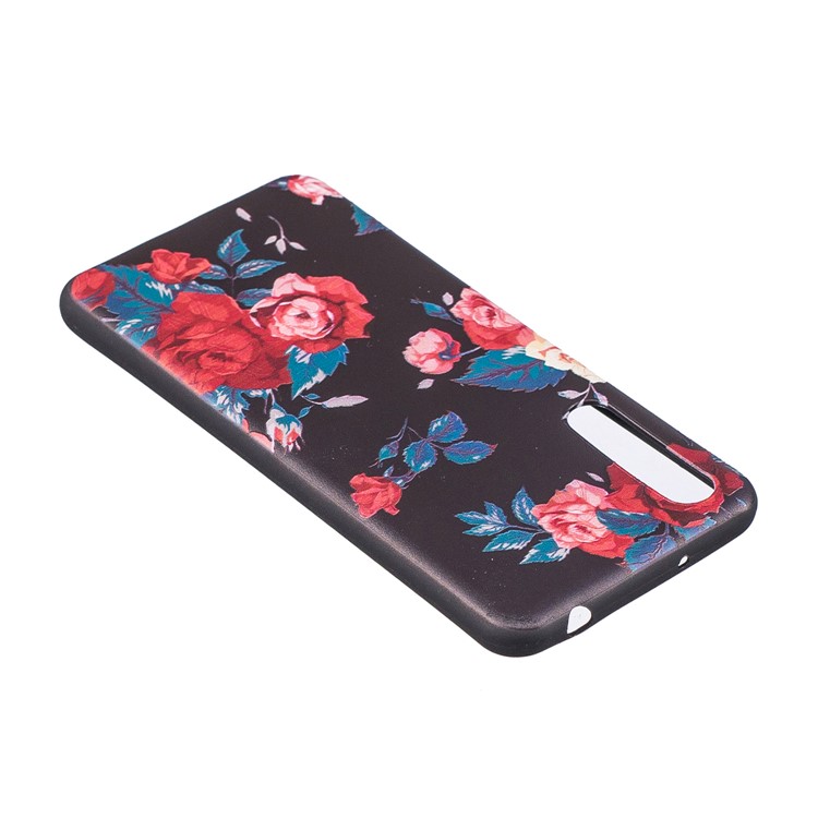 Embossment Patterned TPU Back Cover for Huawei P20 Pro - Peony-4