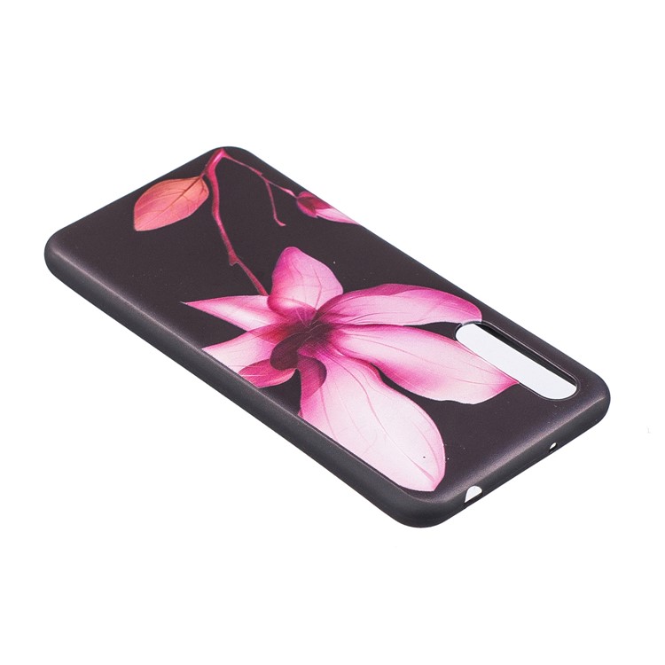Embossment Modelado Caixa Móvel TPU Para Huawei P20 Pro - Flor Rosa-4