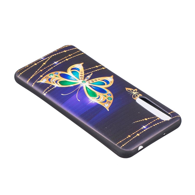 Embossment Patterned TPU Cell Phone Case for Huawei P20 Pro - Shiny Butterfly-4