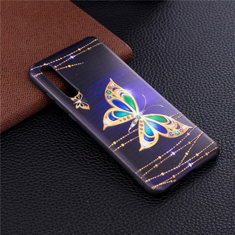 Embossment Patterned TPU Cell Phone Case for Huawei P20 Pro - Shiny Butterfly-6