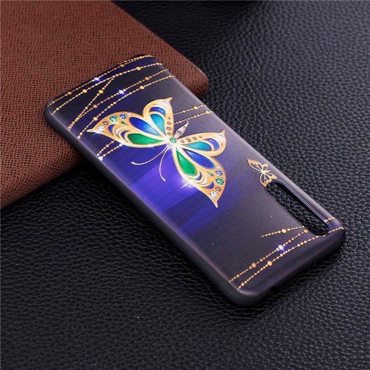 Embossment Patterned TPU Cell Phone Case for Huawei P20 Pro - Shiny Butterfly-7