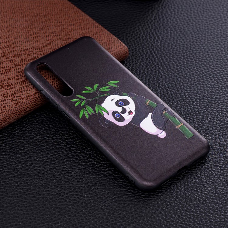 Embossment Patterned TPU Mobile Phone Cover Shell for Huawei P20 Pro - Panda and Bamboo-6