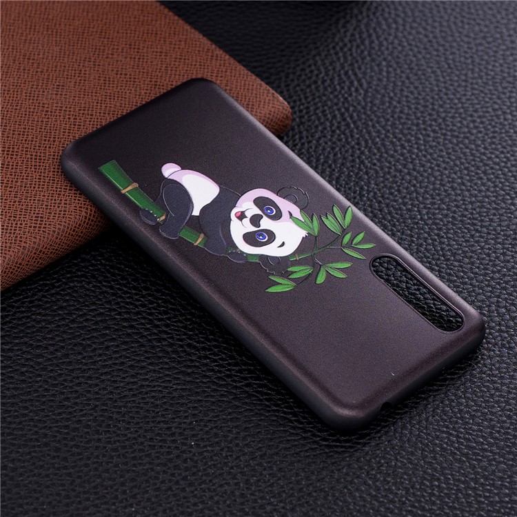 Embossment Patterned TPU Mobile Phone Cover Shell for Huawei P20 Pro - Panda and Bamboo-7
