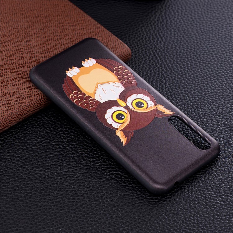 Embossment Patterned TPU Protection Cell Phone Case for Huawei P20 Pro - Cool Owl-7