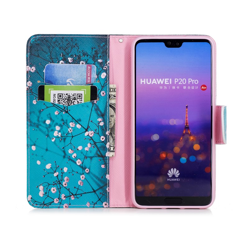 Pattern Printing Wallet Leather Flip Stand Cover for Huawei P20 Pro - Wintersweet-8