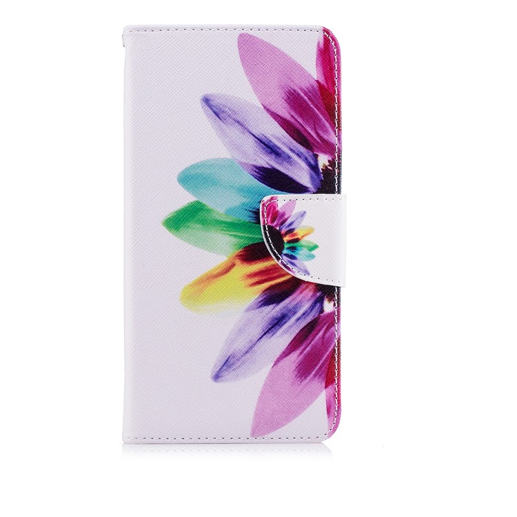 Pattern Printing PU Leather Wallet Stand Mobile Cover for Huawei P20 Pro - Colorful Petals-2