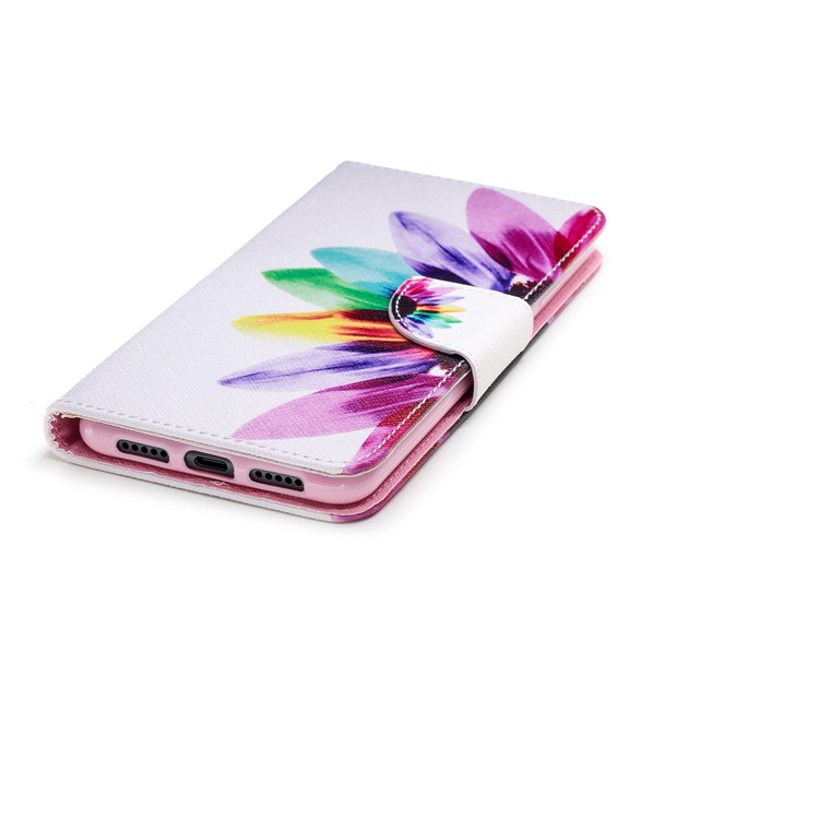 Pattern Printing PU Leather Wallet Stand Mobile Cover for Huawei P20 Pro - Colorful Petals-6