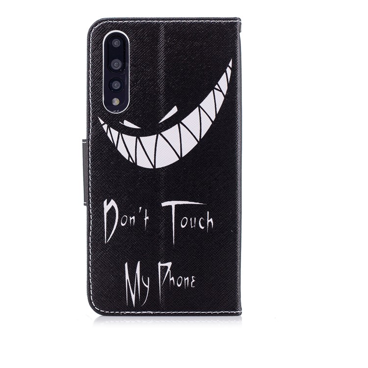 Padrão De Impressão PU De Couro Do Telefone Móvel Caso Acessório Para Huawei P20 Pro - Não Toque No Meu Telefone-3