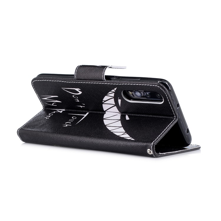 Padrão De Impressão PU De Couro Do Telefone Móvel Caso Acessório Para Huawei P20 Pro - Não Toque No Meu Telefone-4