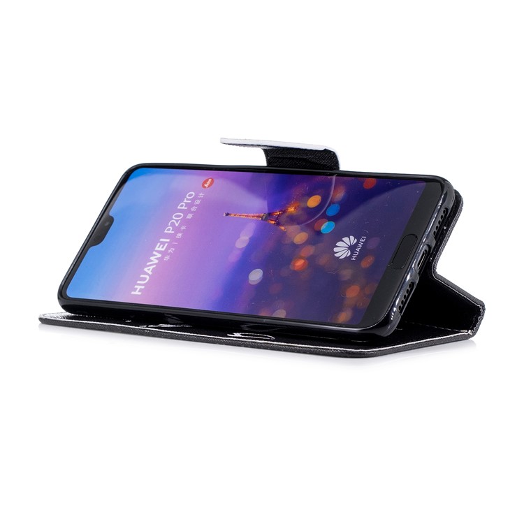 Padrão De Impressão PU De Couro Do Telefone Móvel Caso Acessório Para Huawei P20 Pro - Não Toque No Meu Telefone-5