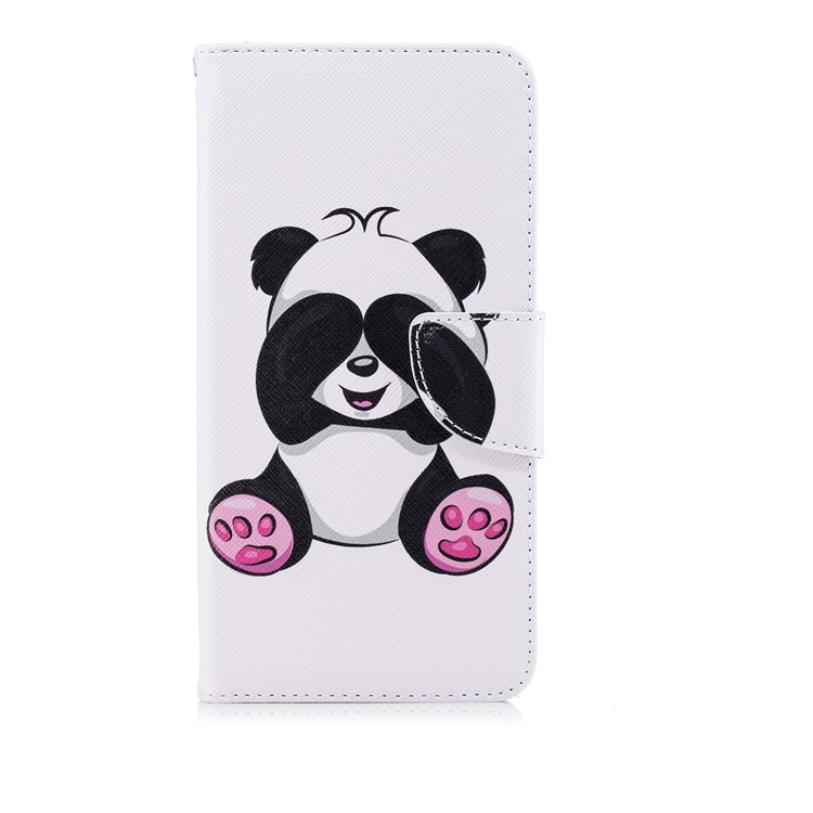 Pattern Printing Wallet Stand Leather Case for Huawei P20 Pro - Adorable Panda-2