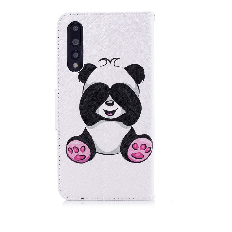 Pattern Printing Wallet Stand Leather Case for Huawei P20 Pro - Adorable Panda-3