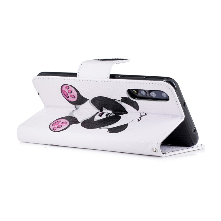 Pattern Printing Wallet Stand Leather Case for Huawei P20 Pro - Adorable Panda-4