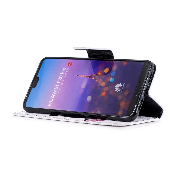 Pattern Printing Wallet Stand Leather Case for Huawei P20 Pro - Adorable Panda-5