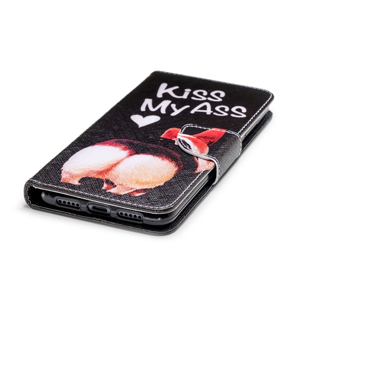 Pattern Printing Wallet Leather Stand Shell for Huawei P20 Pro - Kiss My Ass-6