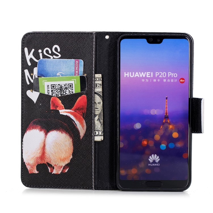 Pattern Printing Wallet Leather Stand Shell for Huawei P20 Pro - Kiss My Ass-8