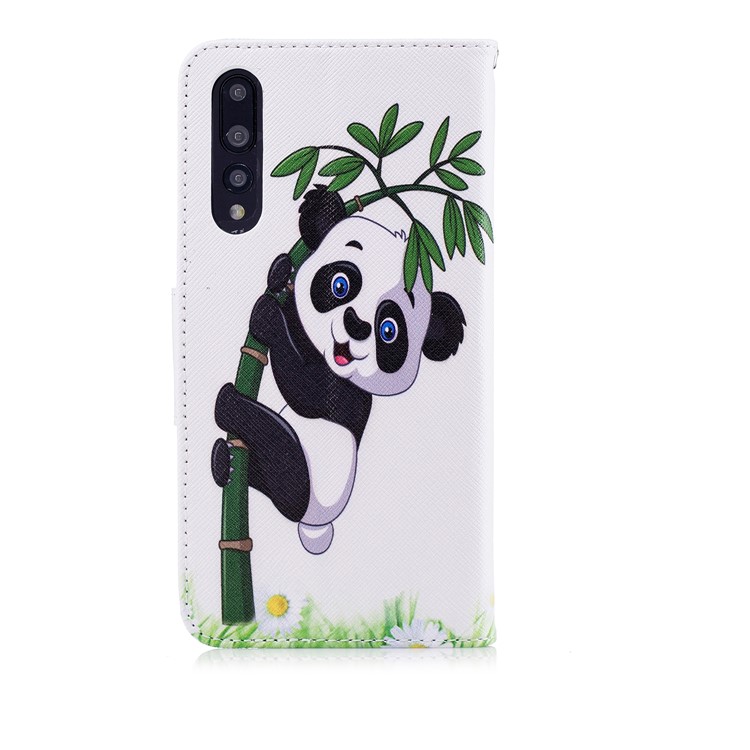 Pattern Printing PU Leather Wallet Stand Phone Shell for Huawei P20 Pro - Lovely Panda-3