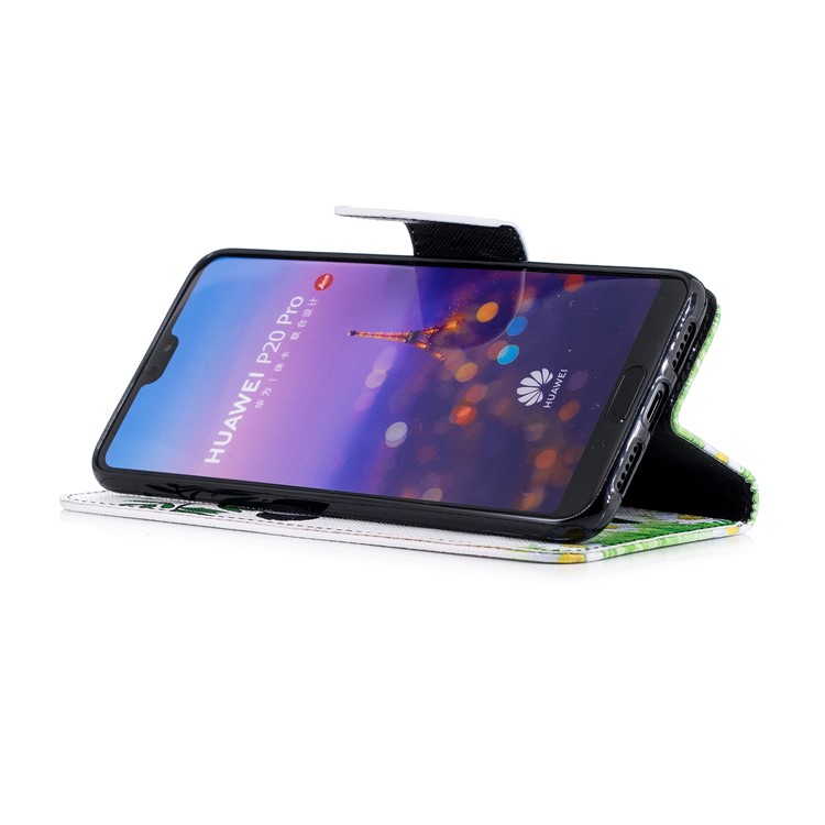 Pattern Printing PU Leather Wallet Stand Phone Shell for Huawei P20 Pro - Lovely Panda-5