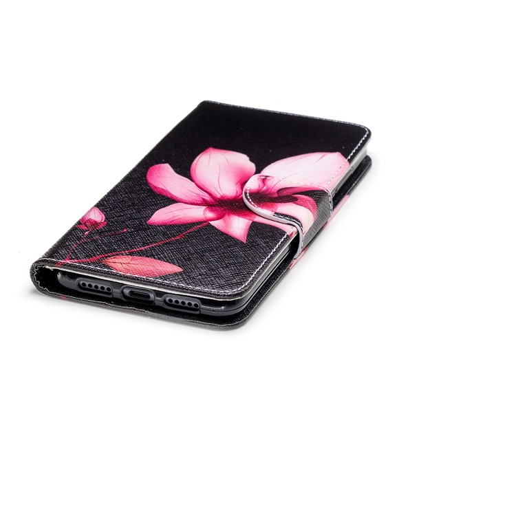 Pattern Printing Folio Flip Leather Protection Mobile Phone Case for Huawei P20 Pro - Flower Pattern-6