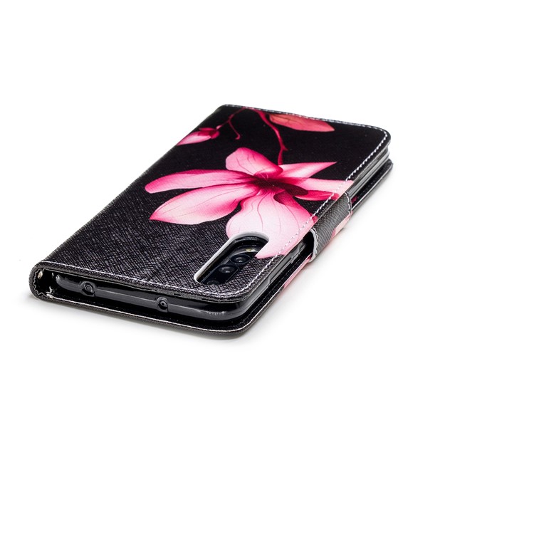 Pattern Printing Folio Flip Leather Protection Mobile Phone Case for Huawei P20 Pro - Flower Pattern-7