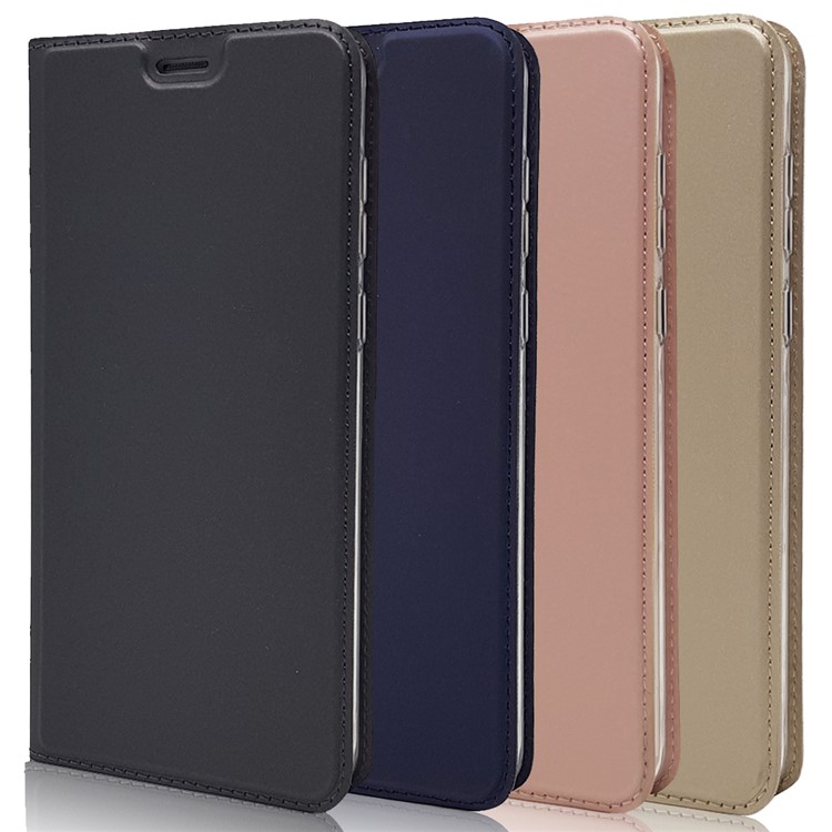 Magnetic Adsorption Leather Stand Casing with Card Slot for Huawei Honor 7X - Black-10