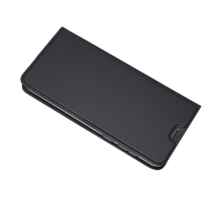 Magnetic Adsorption Leather Stand Casing with Card Slot for Huawei Honor 7X - Black-3