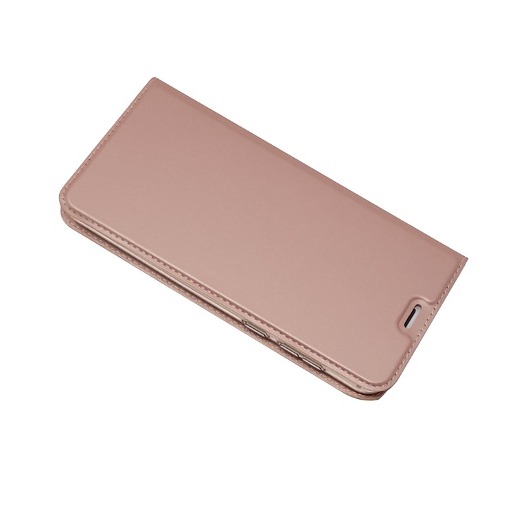 Magnetic Adsorption Leather Phone Cover with Stand for Huawei Honor 7X - Rose Gold-3