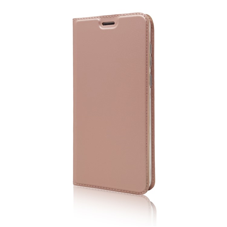 Magnetic Adsorption Leather Phone Cover with Stand for Huawei Honor 7X - Rose Gold-8