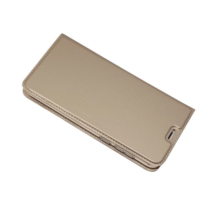 Magnetic Adsorption Leather Stand Mobile Case Cover with Card Slot for Huawei Honor 7X - Gold-3