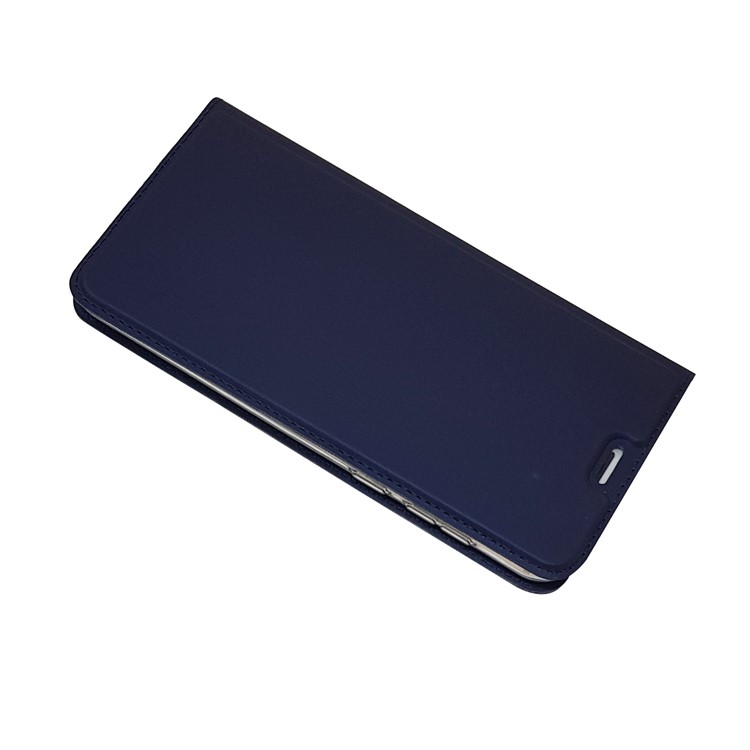 Magnetic Adsorption Leather Stand Case Accessory with Card Slot for Huawei Honor 7X - Dark Blue-3