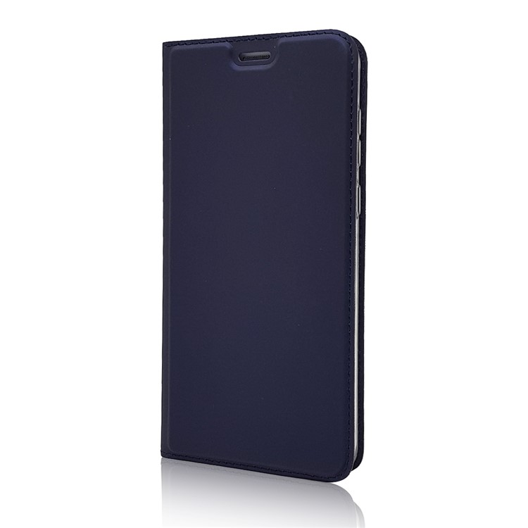 Magnetic Adsorption Leather Stand Case Accessory with Card Slot for Huawei Honor 7X - Dark Blue-7