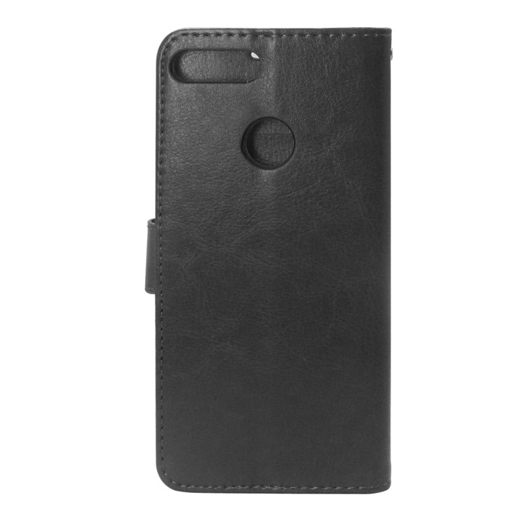 ENKAY Crazy Horse Wallet Leather Case for Huawei Honor 9 Lite / 9 Youth Edition - Black-2