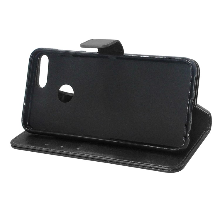 ENKAY Crazy Horse Wallet Leather Case for Huawei Honor 9 Lite / 9 Youth Edition - Black-4