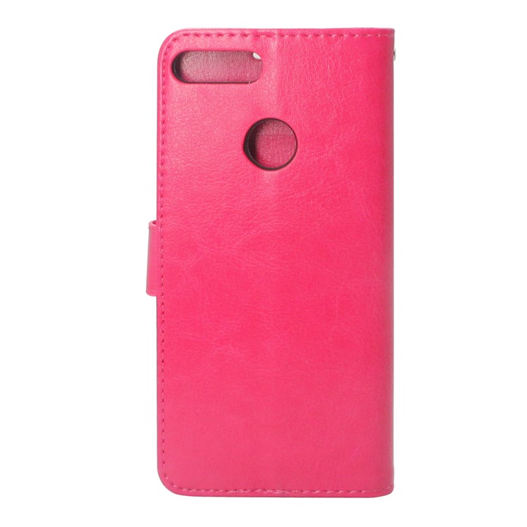 ENKAY Crazy Horse Wallet Leather Cover with Stand for Huawei Honor 9 Lite / 9 Youth Edition - Rose-2