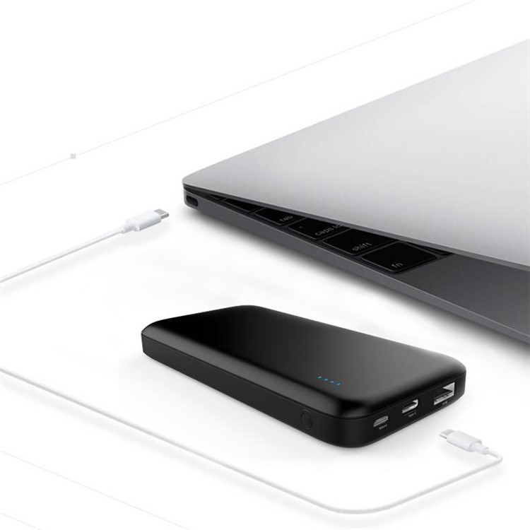 100Pcs/Set YN-040P 10000mAh 18W Type-C PD+QC3.0 Power Bank with Type-C/Micro USB Dual Inputs - Black-8