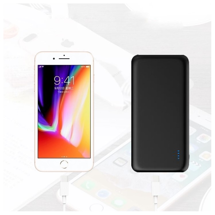100Pcs/Set YN-040P 10000mAh 18W Type-C PD+QC3.0 Power Bank with Type-C/Micro USB Dual Inputs - Black-9
