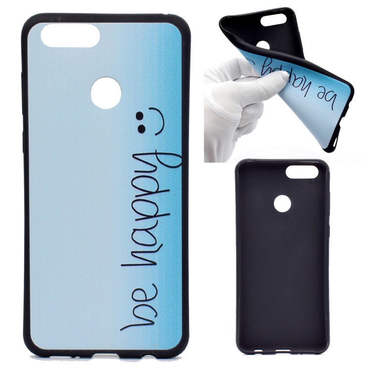 Patterned Printing TPU Soft Phone Case for Huawei Honor 7X - Be Happy-1