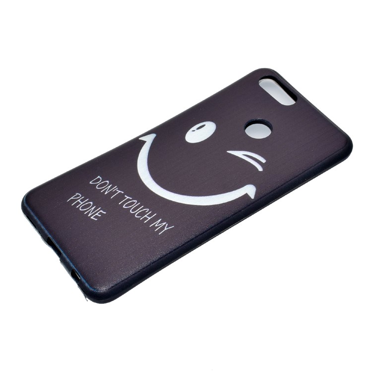 Patterned Printing TPU Soft Phone Cover for Huawei Honor 7X - Smile Face-3