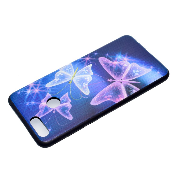 Patterned Printing TPU Gel Case for Huawei Honor 7X - Glitter Butterflies-7