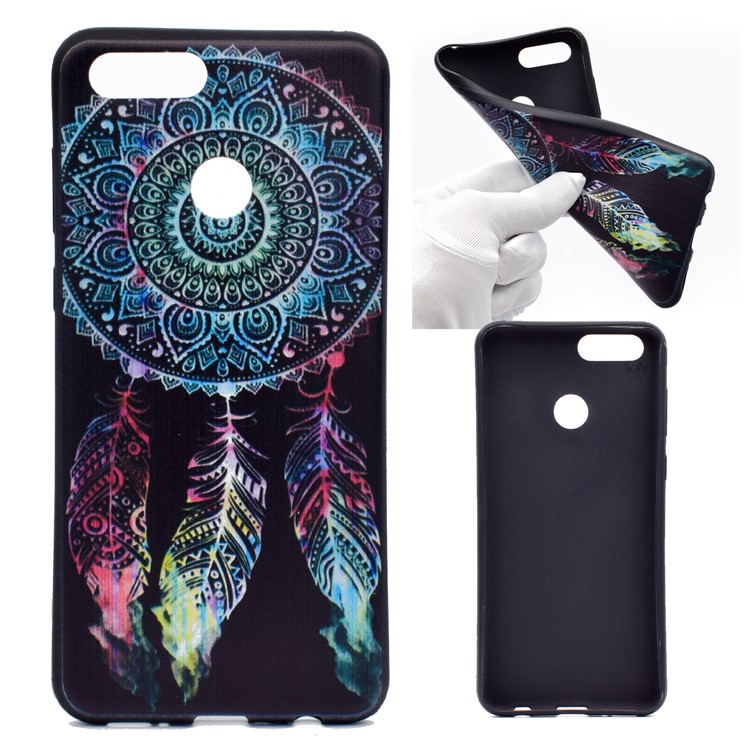 Patterned Printing TPU Soft Phone Shell for Huawei Honor 7X - Dream Catcher-1