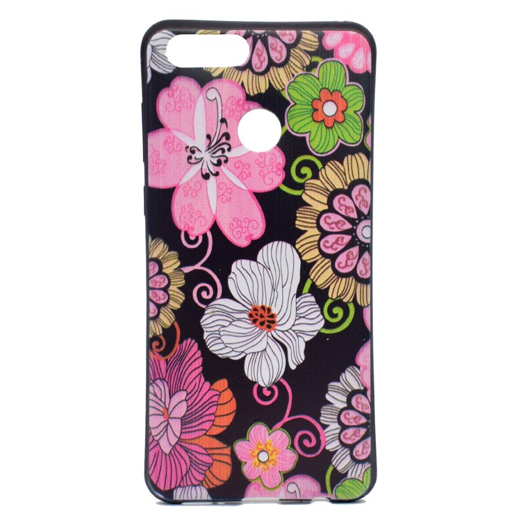 Patterned Printing TPU Soft Phone Casing for Huawei Honor 7X - Colorful Flowers-2