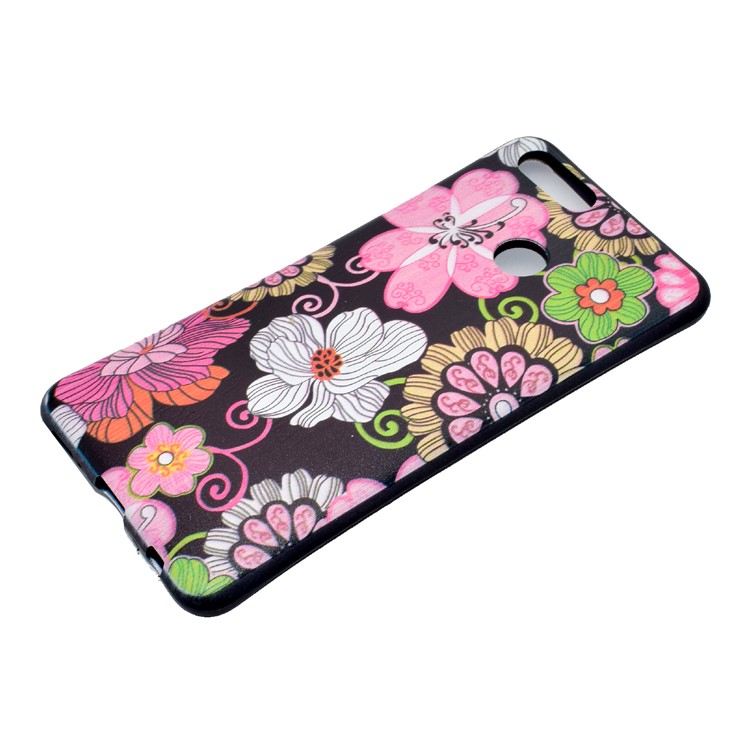Patterned Printing TPU Soft Phone Casing for Huawei Honor 7X - Colorful Flowers-3